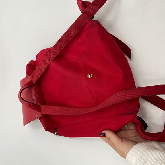 Longchamp Le Pliage Club Backpack in True Red - Picture 9 of 10